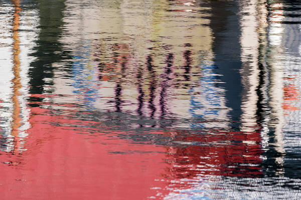 Abstract Art Print featuring the photograph Port Reflections by Robert Potts