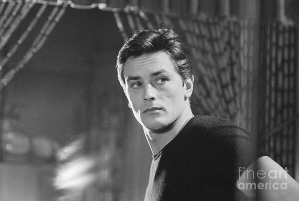 Alain Delon Art Print featuring the photograph Portrait Of Alain Delon by Bettmann