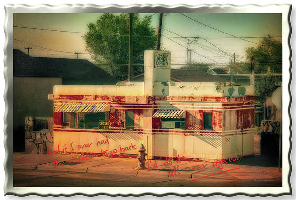 Highway Art Print featuring the photograph Postcard for you N4 - The Diner by Micah Offman