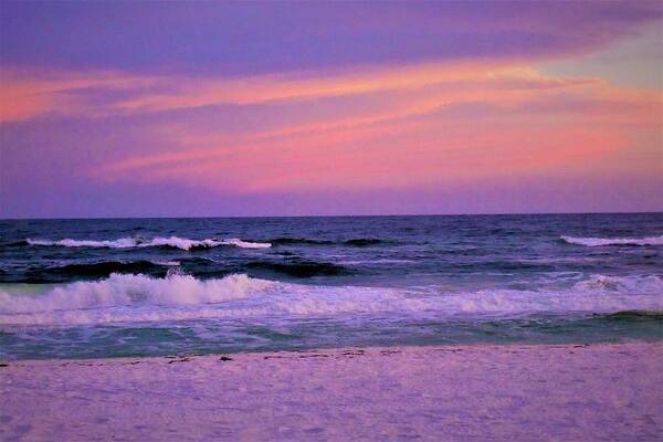 - Purple Sunset - Desting Fl Art Print featuring the photograph - Purple Sunset - Desting FL by THERESA Nye