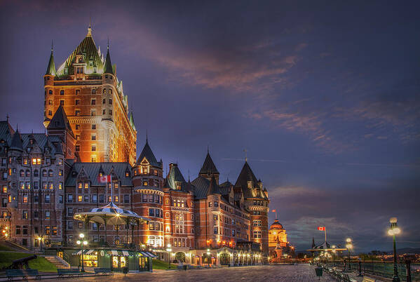 Hotel Art Print featuring the photograph Quebec City, Chateau Frontenac Hotel by Buena Vista Images