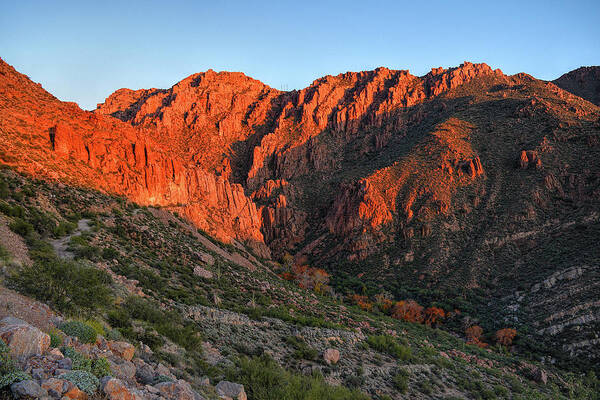 Queen Art Print featuring the photograph Queen Creek Canyon Last Light by Chance Kafka