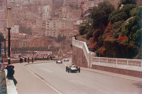 People Art Print featuring the photograph Racing Cars On The Road Track At The by Heritage Images