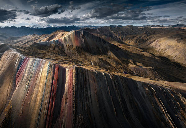 Peru
Andes
Rainbow Mountains Art Print featuring the photograph Rainbow Pancake by Karol Nienartowicz