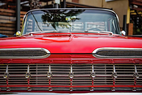 Auto Art Print featuring the photograph Red Grill by Bill Chizek
