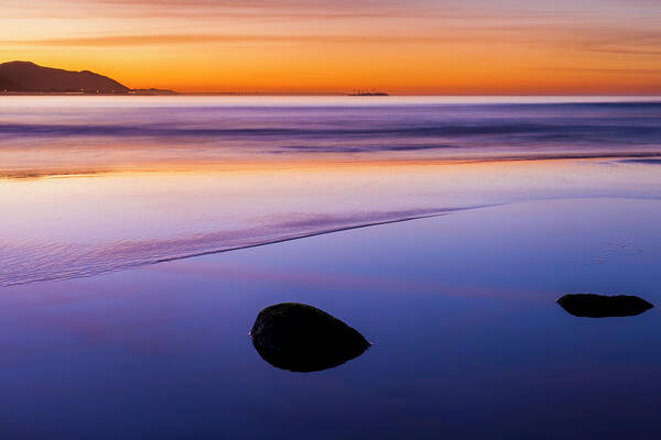 Rincon Reflections Art Print featuring the photograph Rincon Reflections by Chris Moyer