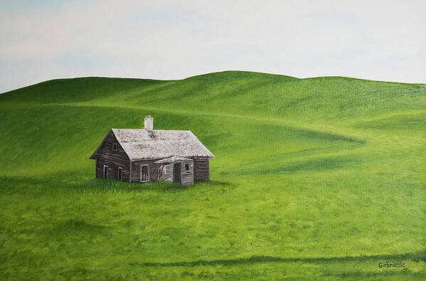 Landscape Art Print featuring the painting Roads Forgotten by Gabrielle Munoz