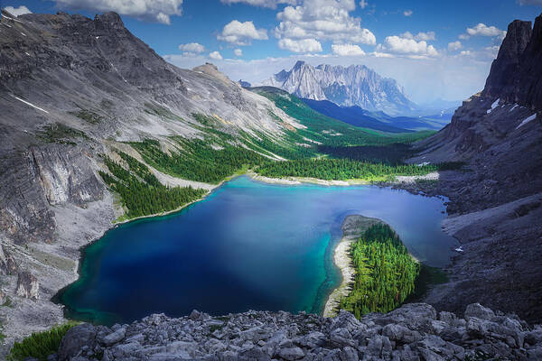 Banff Art Print featuring the photograph Rockbound Lake by Yongnan Li ?????