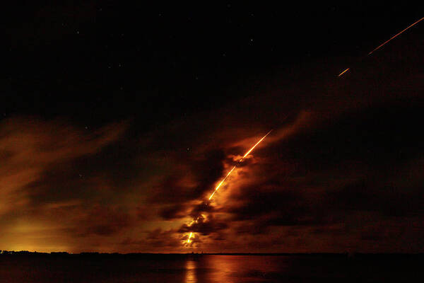 Nasa Art Print featuring the photograph Rocket Launch by Les Greenwood