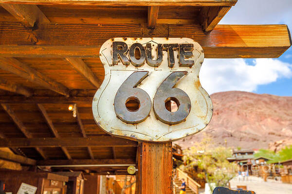 Route 66 Art Print featuring the photograph Route 66 in Calico by Benny Marty