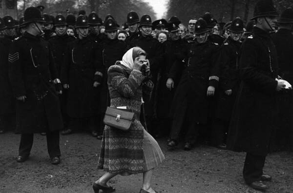 Crowd Art Print featuring the photograph Royal Photographer by Bert Hardy