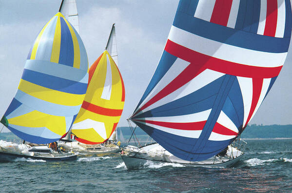 Wind Art Print featuring the photograph Sailing Race by John Foxx