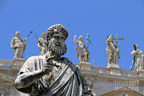 St Peter's Art Print featuring the photograph Saint Peter Statue 2076 by Jack Schultz