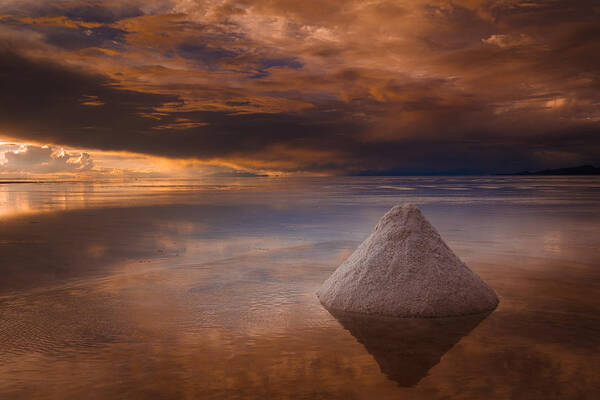 Sunset Art Print featuring the photograph Salt Cone by Peter Banny