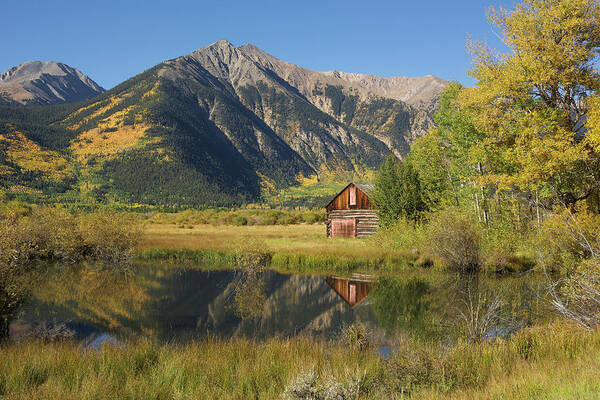 Cabin Art Print featuring the photograph Sawatch Cabin - Autumn by Aaron Spong