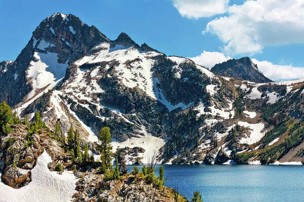 Scenics Art Print featuring the photograph Sawtooth Lake And Mount Regan, Stanley by Anna Gorin