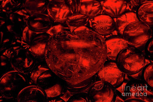 Crystal Heart Art Print featuring the photograph Scars Of A Broken Heart by Linda Howes