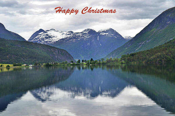 Christmas Cards Art Print featuring the photograph Scenic Stryn Norway by Terence Davis