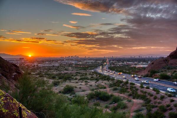 Landscape Art Print featuring the photograph Scottsdale Sunset by Anthony Giammarino