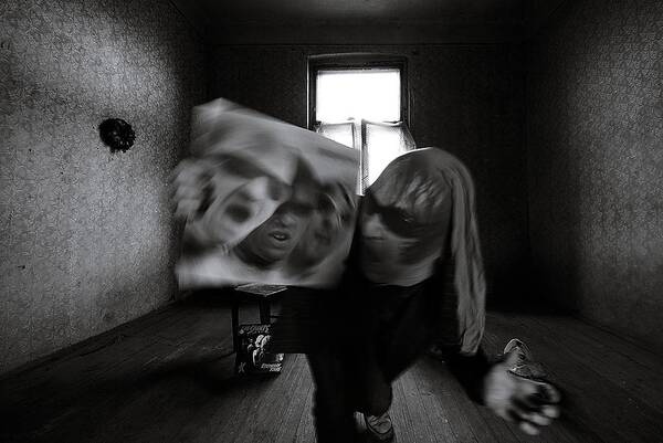 Abandoned Art Print featuring the photograph Screaming Loud by Mario Grobenski - Psychodaddy