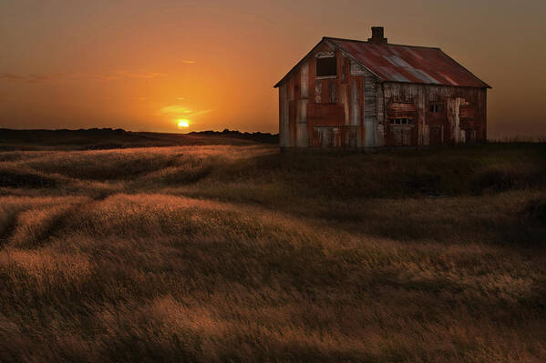 Landscape Art Print featuring the photograph September Sun by Bragi Ingibergsson -