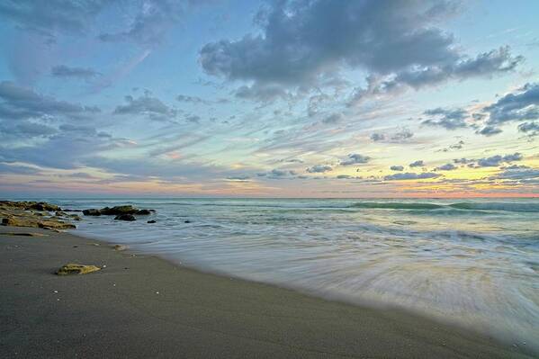 Seascape Art Print featuring the photograph Serene Seascape 2 by Steve DaPonte