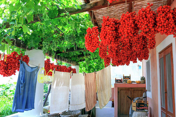 Estock Art Print featuring the digital art Sicily, Salina, Aeolian Patio, Italy by Paolo Giocoso