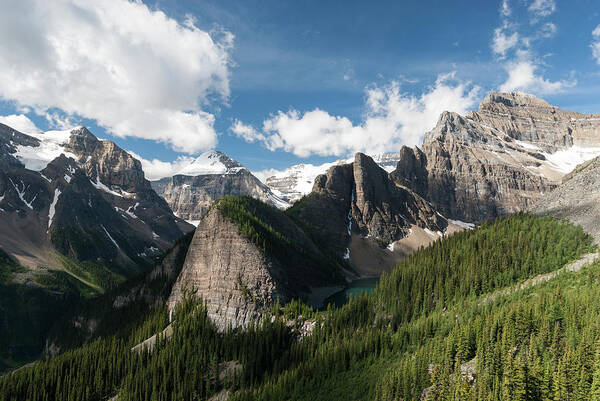 Tranquility Art Print featuring the photograph Six Glaciers From Little Beehive by John Elk Iii