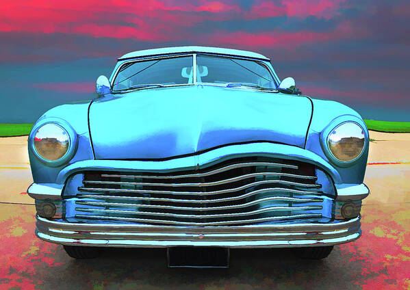 Car Art Print featuring the photograph Sky Blue by Thomas Leparskas