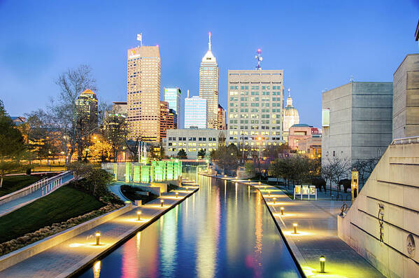 Tranquility Art Print featuring the photograph Skyline Indianapolis by John J. Miller Photogrpahy