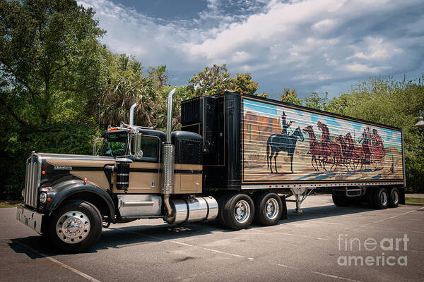 Snowman Art Print featuring the photograph Smokey and the Bandit - 1973 Kenworth 18 Wheeler by Dale Powell