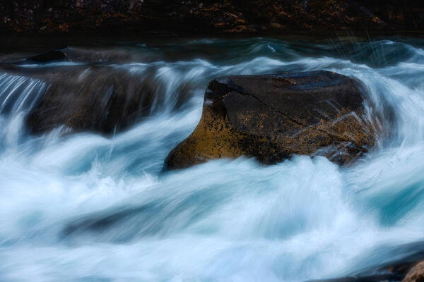 Fog Art Print featuring the photograph Solid As A Rock by Alex Zhao