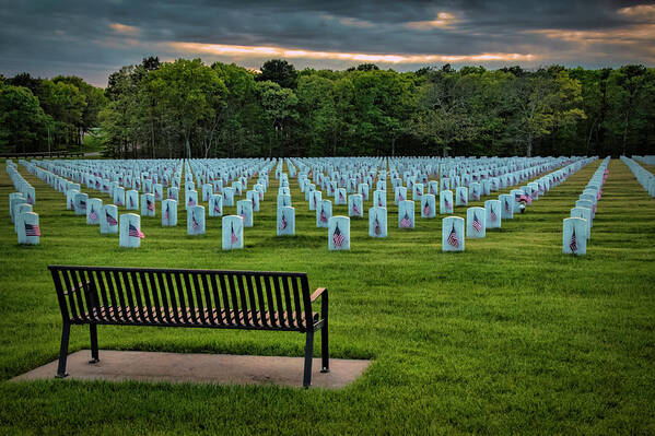 Cemetery Art Print featuring the photograph Some Gave All by Cathy Kovarik