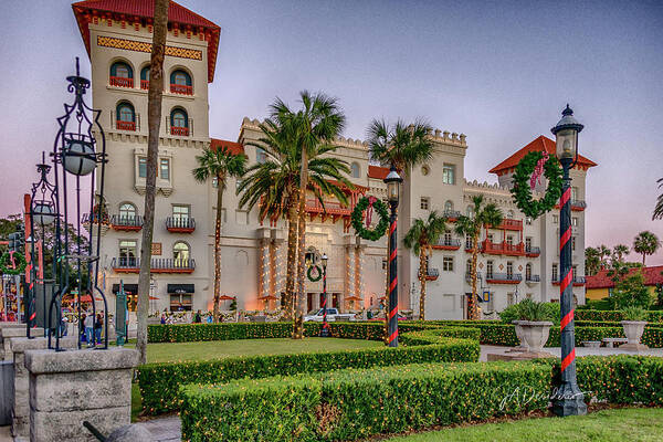 St. Augustine Art Print featuring the photograph St. Augustine Downtown Christmas by Joseph Desiderio