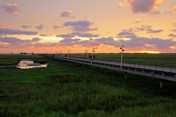 Tranquility Art Print featuring the photograph St. Peter-ording, Footbridge, North by Hans-peter Merten