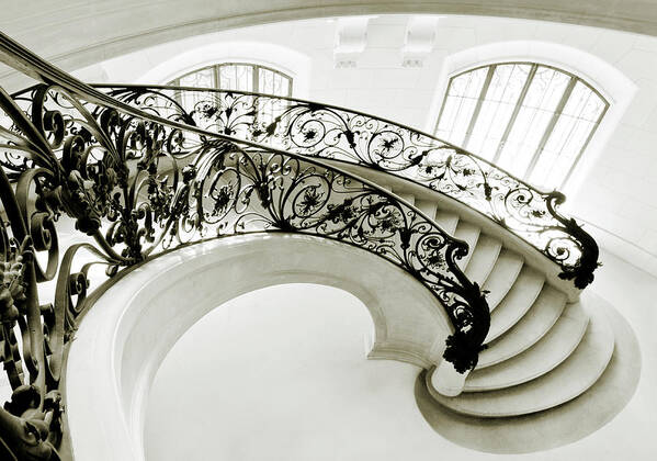 Curve Art Print featuring the photograph Staircase In Paris by Nikada