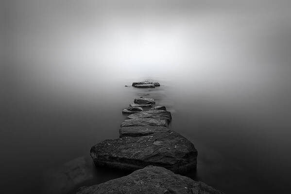 Lake Art Print featuring the photograph Stones II by Joaquin Guerola