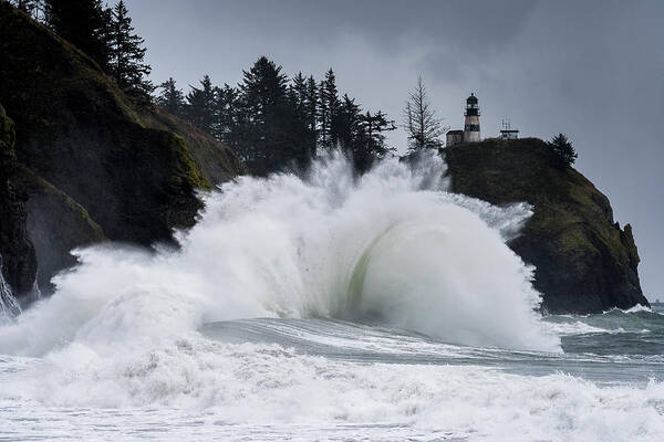 Cape Disappointment Art Print featuring the photograph Storm Surf Show by Robert Potts
