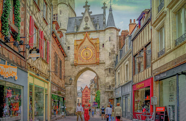 France Art Print featuring the photograph Strolling Through Auxerre by Marcy Wielfaert