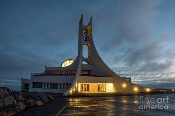 Iceland Art Print featuring the photograph Stykkisholmur church by Brian Kamprath