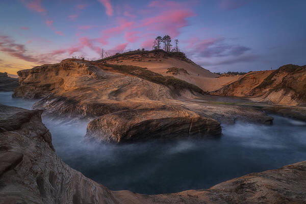 Sunset Art Print featuring the photograph Sunset At Cape Kiwanda by Lydia Jacobs