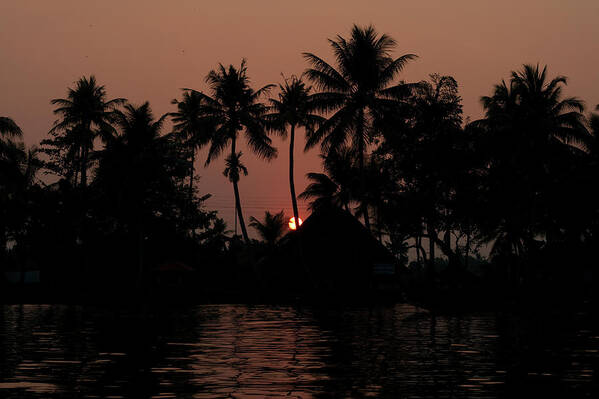 Scenics Art Print featuring the photograph Sunset In The Backwaters Of Kerala by Picture Taken By Christian Haugen Www.christianhaugen.com
