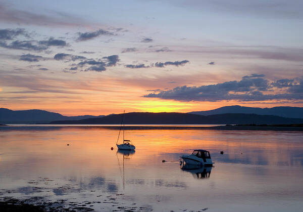 Scenics Art Print featuring the photograph Sunset Over Bay, Connel, Argyll & Bute by David C Tomlinson