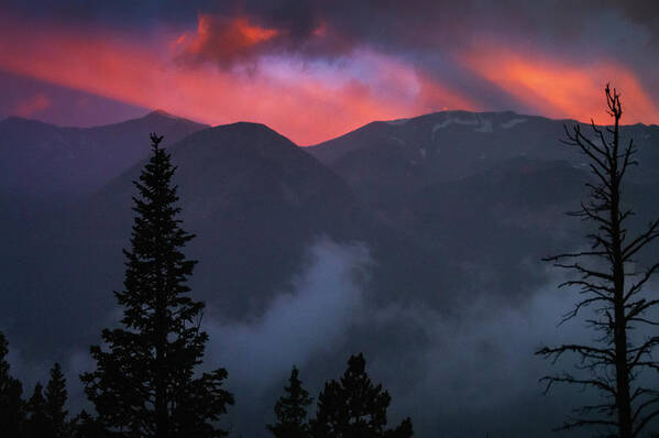 Colorado Art Print featuring the photograph Sunset Storms Over The Rockies by John De Bord