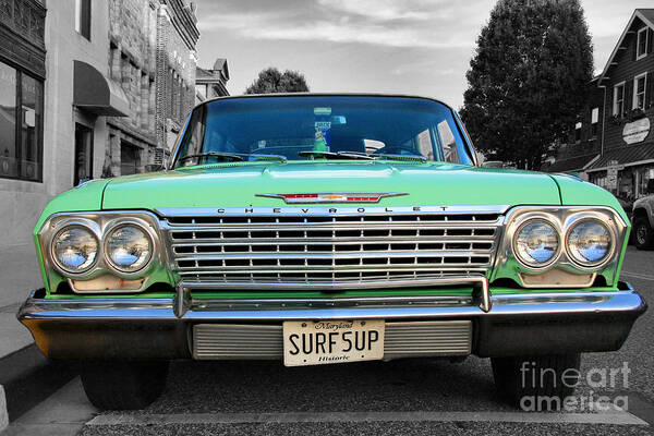 Vintage Art Print featuring the photograph Surf5up by Steve Ember