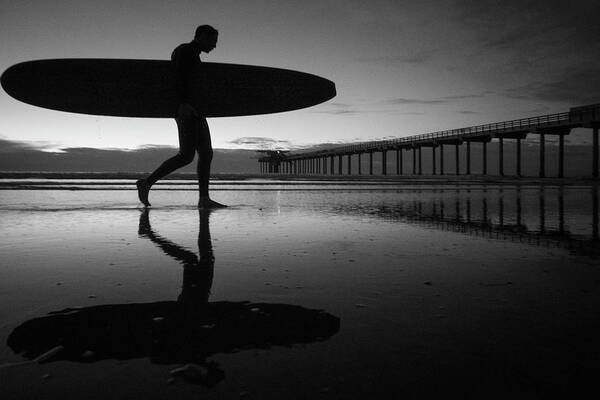 Surfer Art Print featuring the photograph Surfer by Moises Levy
