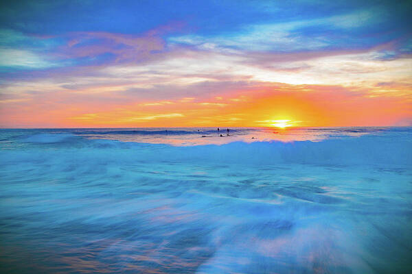 Orange Art Print featuring the photograph Surfers Dream by Local Snaps Photography