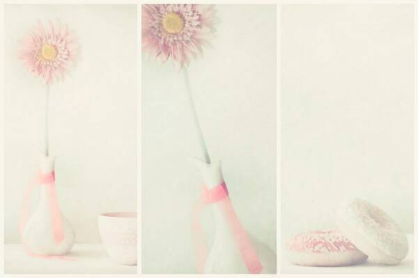 Creative Edit Art Print featuring the photograph Sweet Vintage (triptych) by Delphine Devos