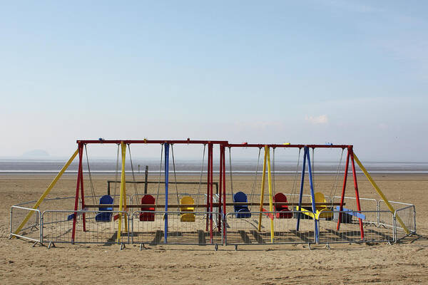 Tranquility Art Print featuring the photograph Swings On The Beach by Alison Oddy