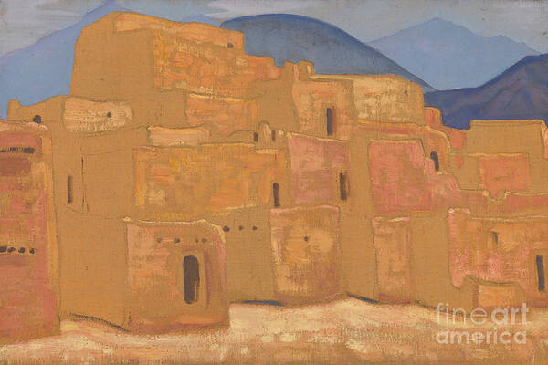 Symbolism Art Print featuring the drawing Taos Pueblo, New Mexico, Ca 1921 by Heritage Images